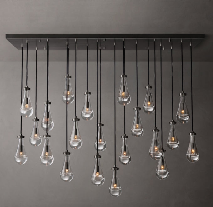Aurelia Glass Raindrop Cascade Chandelier