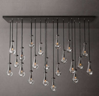 Aurelia Glass Raindrop Cascade Chandelier