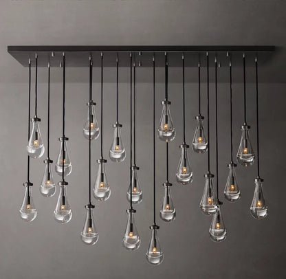 Aurelia Glass Raindrop Cascade Chandelier