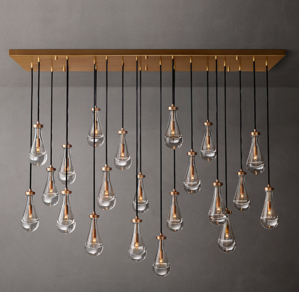 Aurelia Glass Raindrop Cascade Chandelier