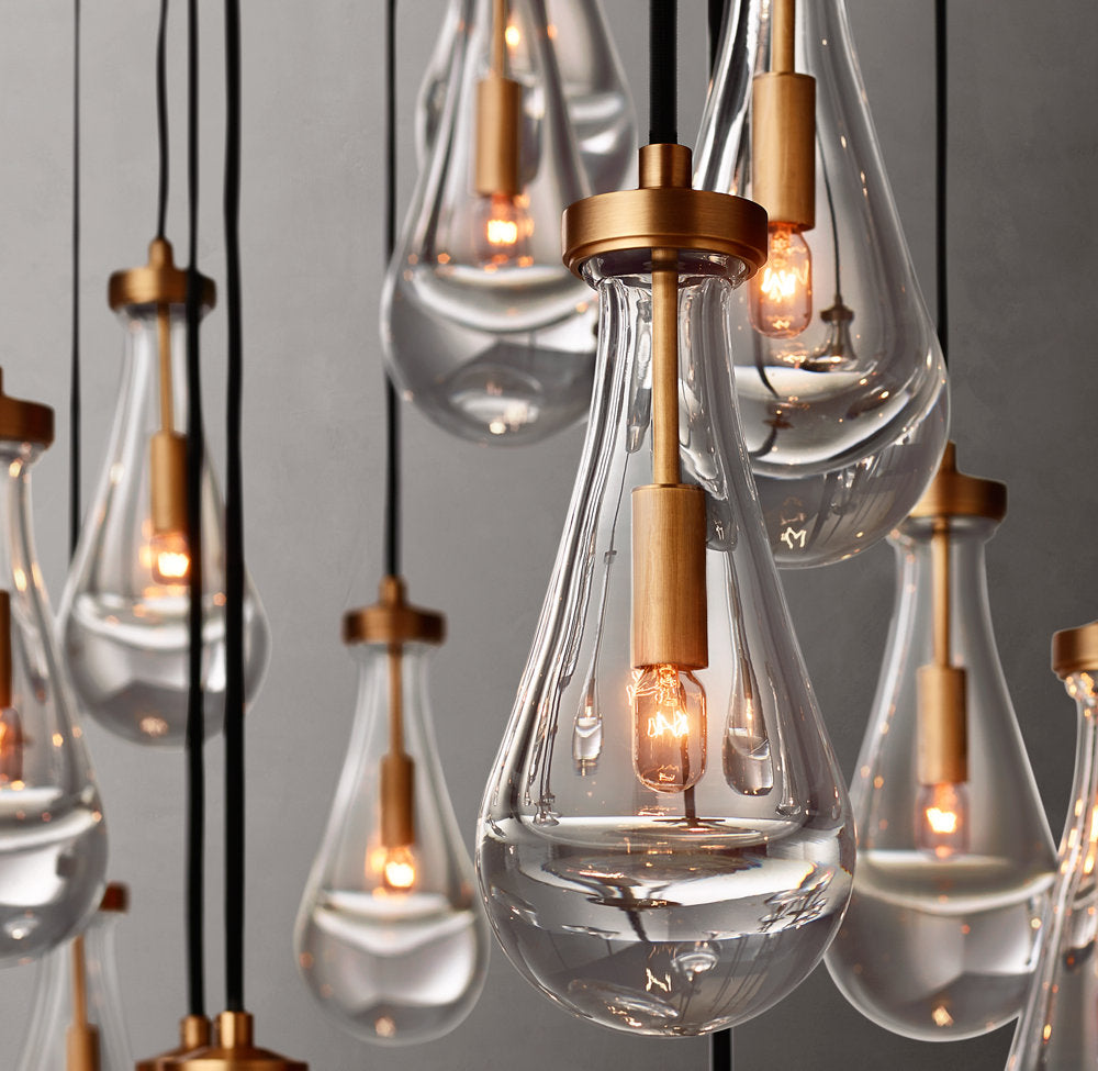 Aurelia Glass Raindrop Cascade Chandelier