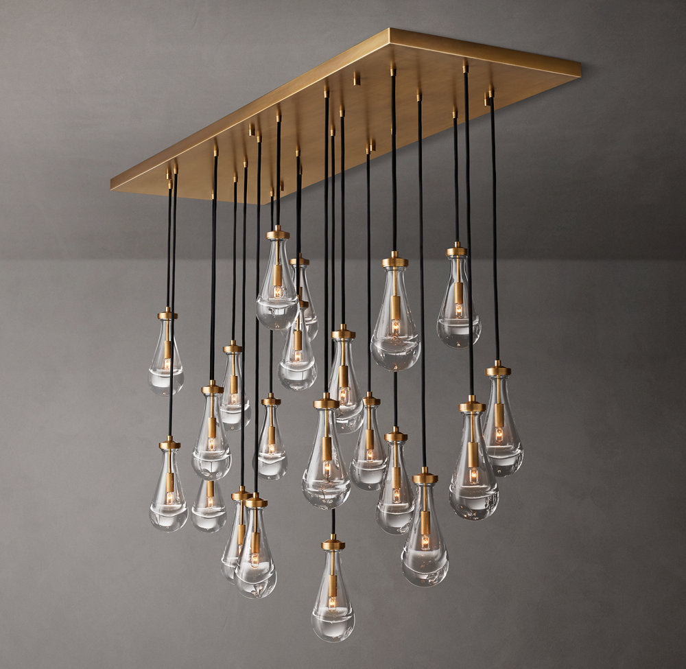 Aurelia Glass Raindrop Cascade Chandelier