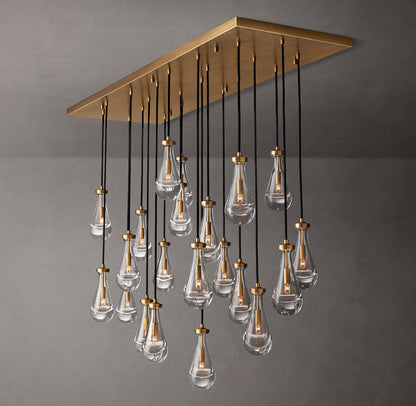 Aurelia Glass Raindrop Cascade Chandelier