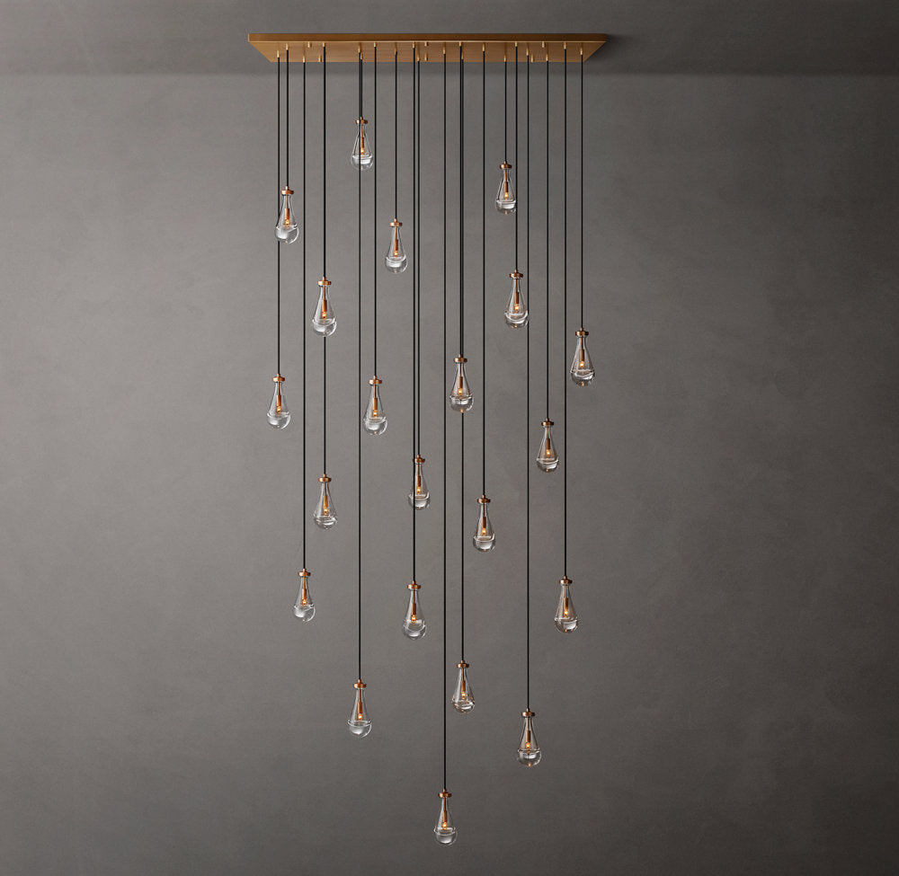 Aurelia Glass Raindrop Cascade Chandelier