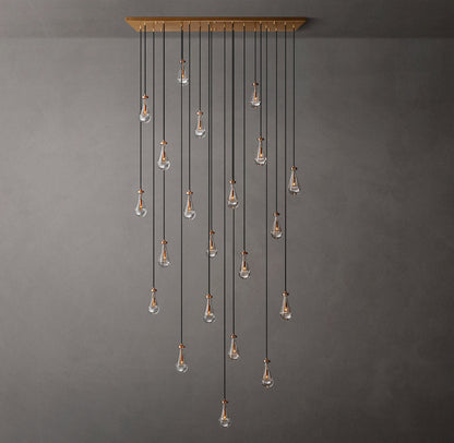 Aurelia Glass Raindrop Cascade Chandelier