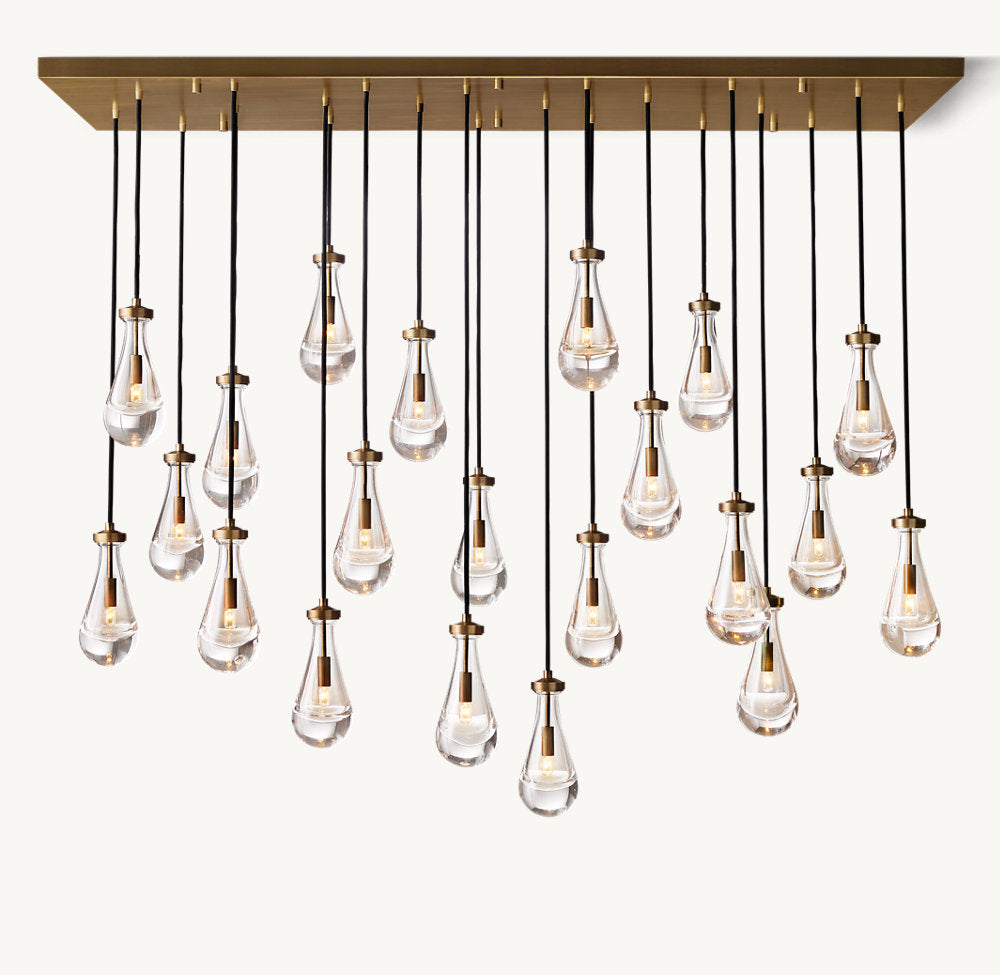 Aurelia Glass Raindrop Cascade Chandelier