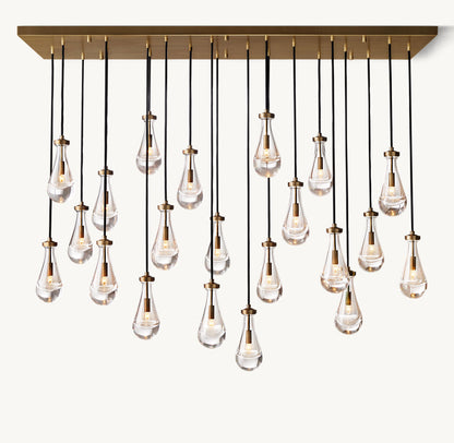 Aurelia Glass Raindrop Cascade Chandelier