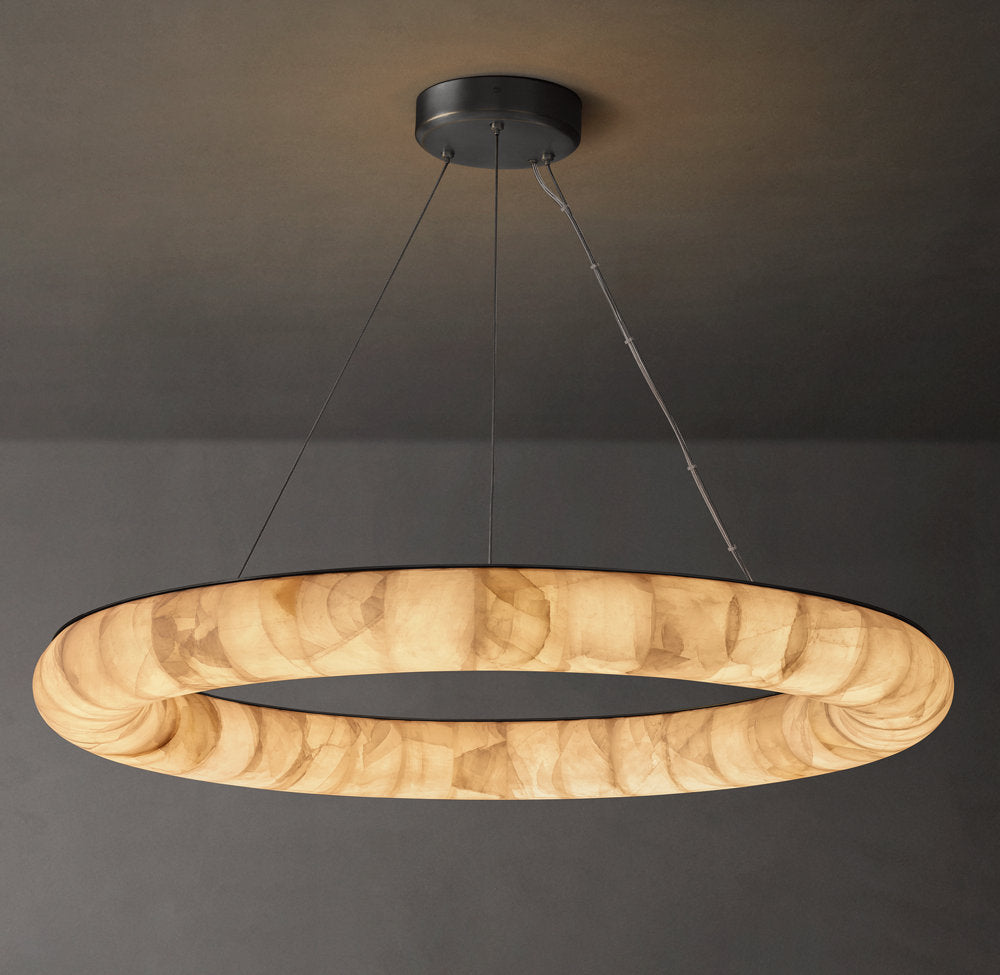 Aureline Calcite Halo LED Chandelier