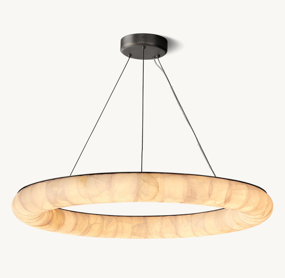 Aureline Calcite Halo LED Chandelier