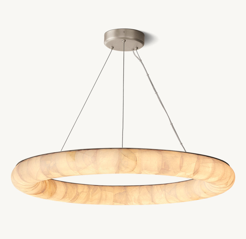 Aureline Calcite Halo LED Chandelier
