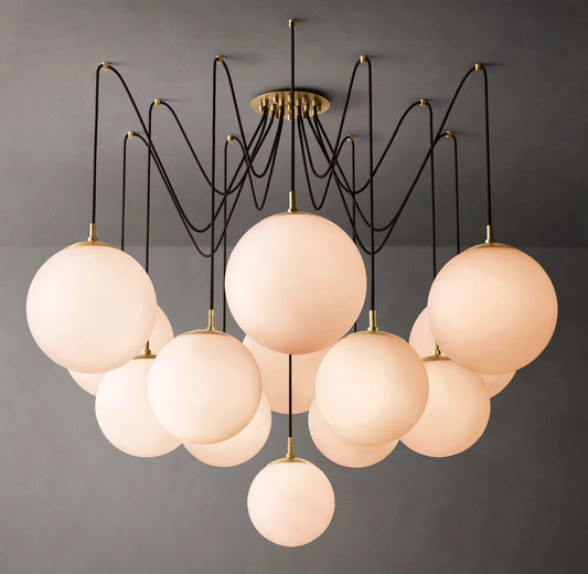 Aureline Opal Sphere Cascade Chandelier