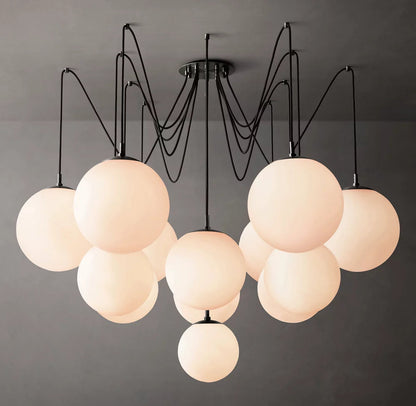 Aureline Opal Sphere Cascade Chandelier