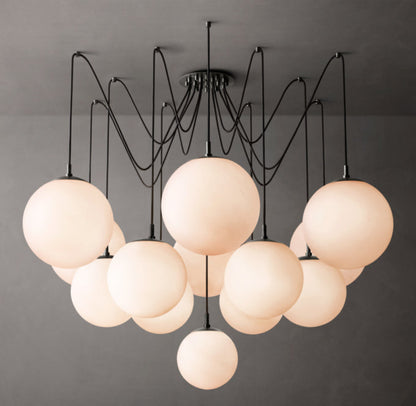 Aureline Opal Sphere Cascade Chandelier