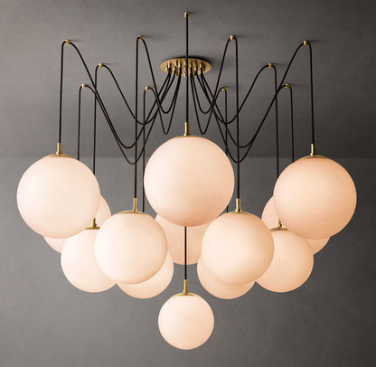 Aureline Opal Sphere Cascade Chandelier
