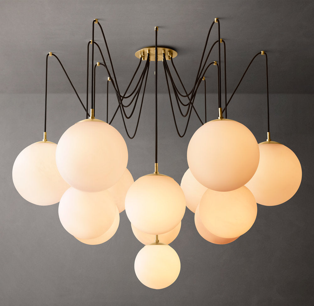 Aureline Opal Sphere Cascade Chandelier