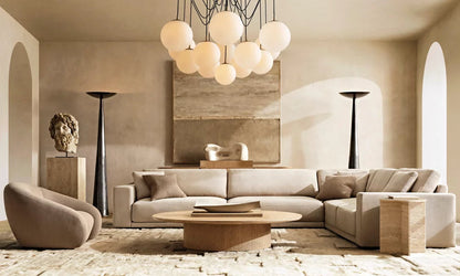 Aureline Opal Sphere Cascade Chandelier