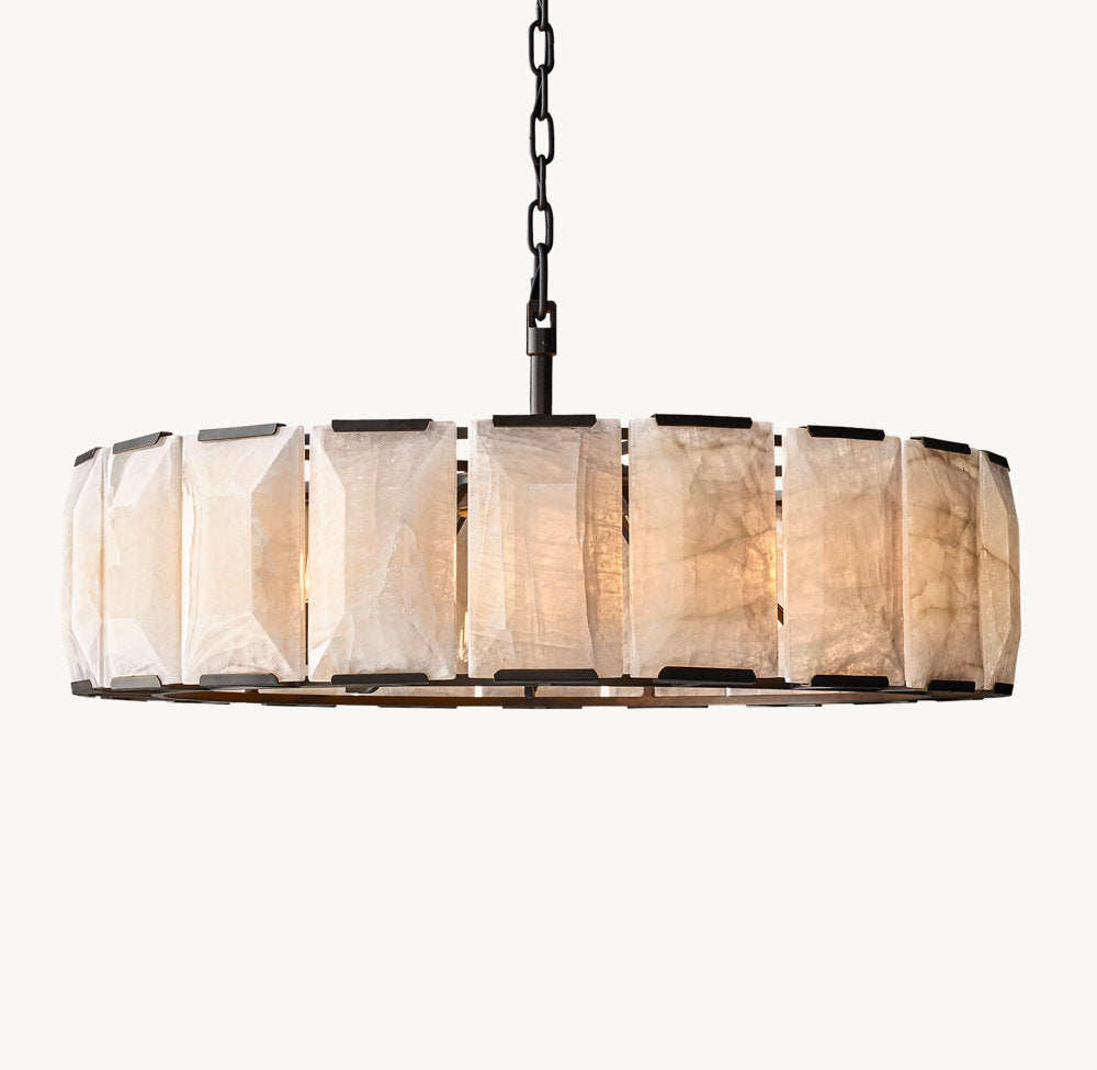 Auremont Faceted Calcite Ring Chandelier