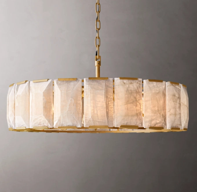 Auremont Faceted Calcite Ring Chandelier