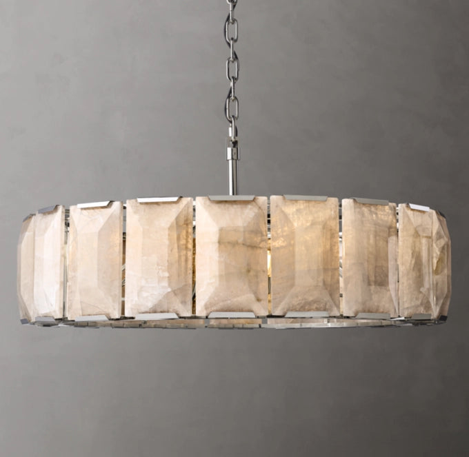 Auremont Faceted Calcite Ring Chandelier