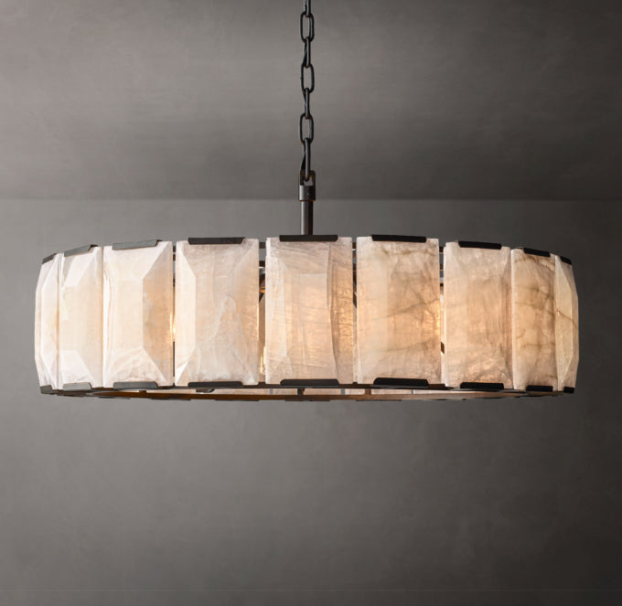 Auremont Faceted Calcite Ring Chandelier