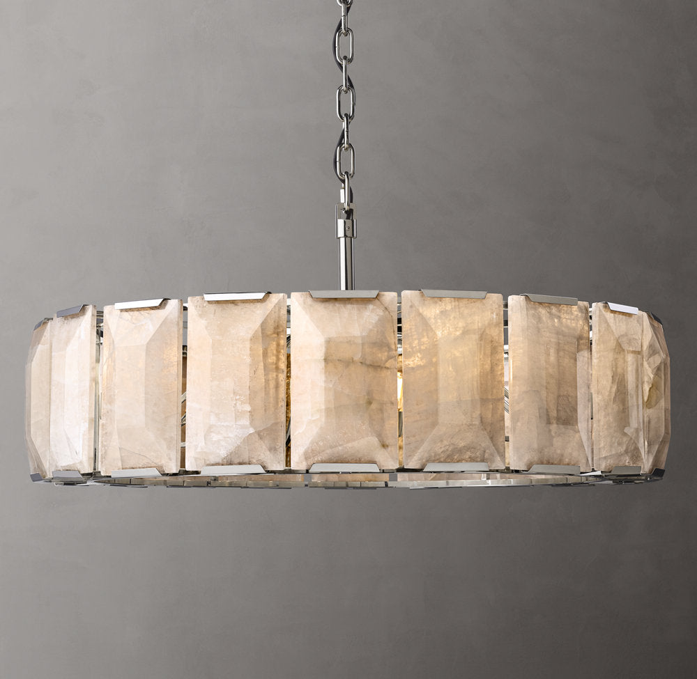 Auremont Faceted Calcite Ring Chandelier