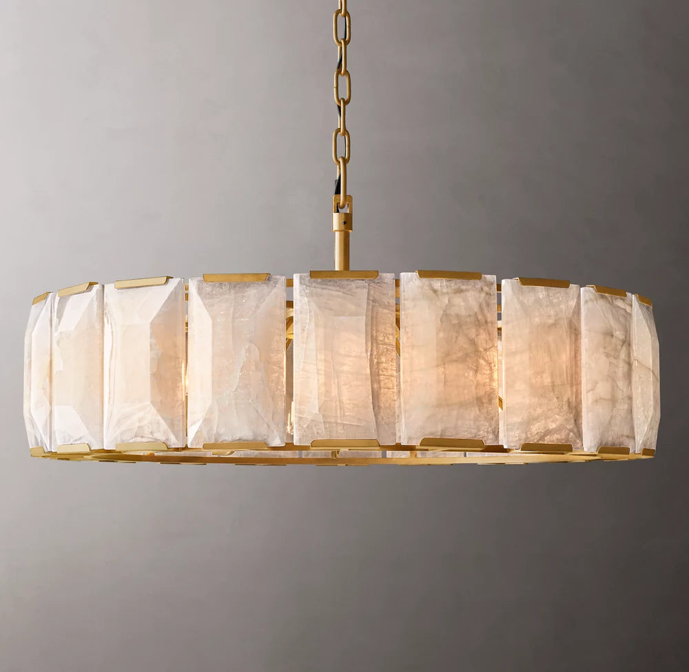 Auremont Faceted Calcite Ring Chandelier
