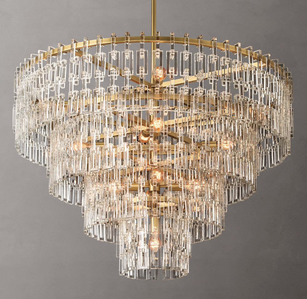 Auremont Tiered Crystal Chain Chandelier