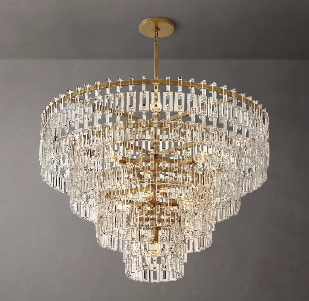 Auremont Tiered Crystal Chain Chandelier