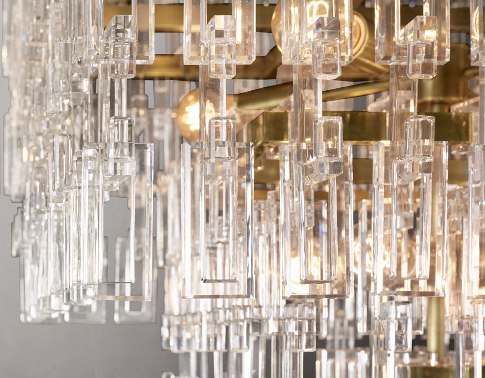 Auremont Tiered Crystal Chain Chandelier