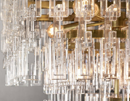 Auremont Tiered Crystal Chain Chandelier