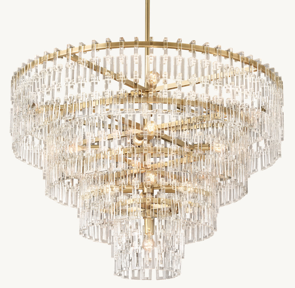 Auremont Tiered Crystal Chain Chandelier