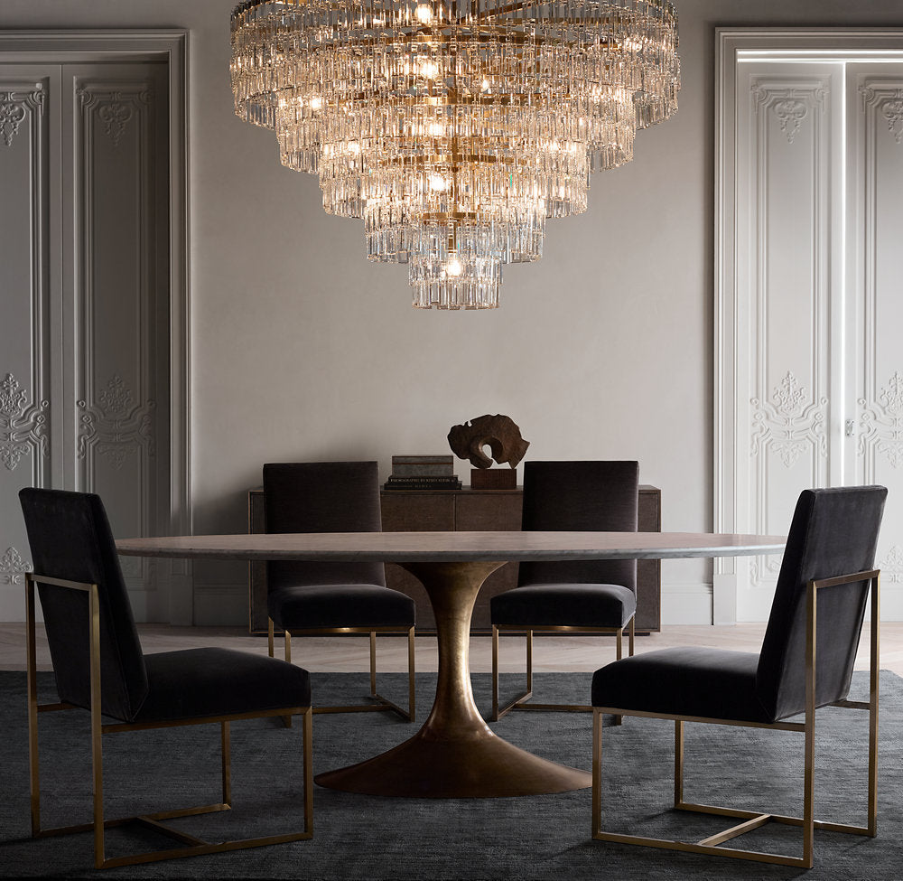 Auremont Tiered Crystal Chain Chandelier