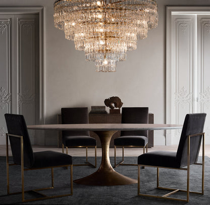 Auremont Tiered Crystal Chain Chandelier