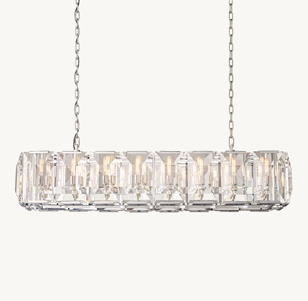 Beaumont Crystal Prism Island Chandelier