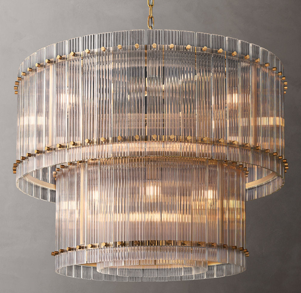 Bellafonte Fluted Glass Tiered Chandelier