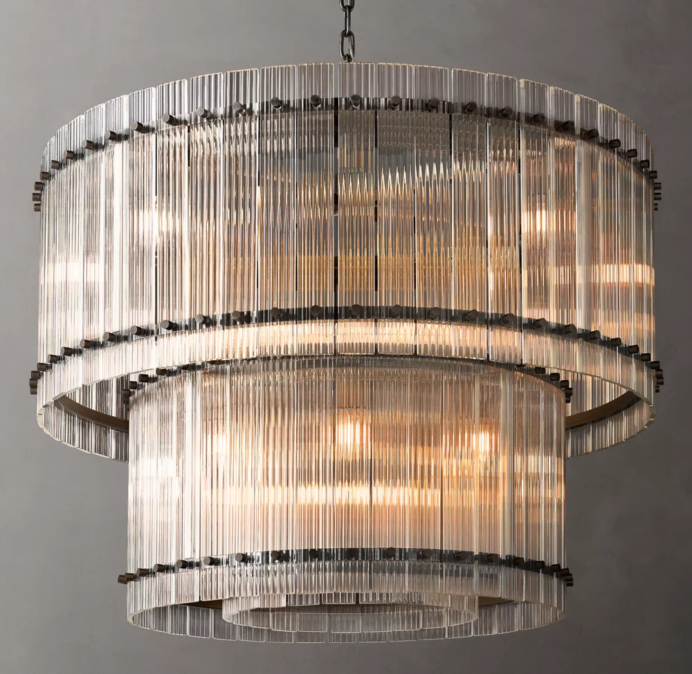 Bellafonte Fluted Glass Tiered Chandelier