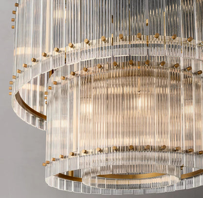 Bellafonte Fluted Glass Tiered Chandelier
