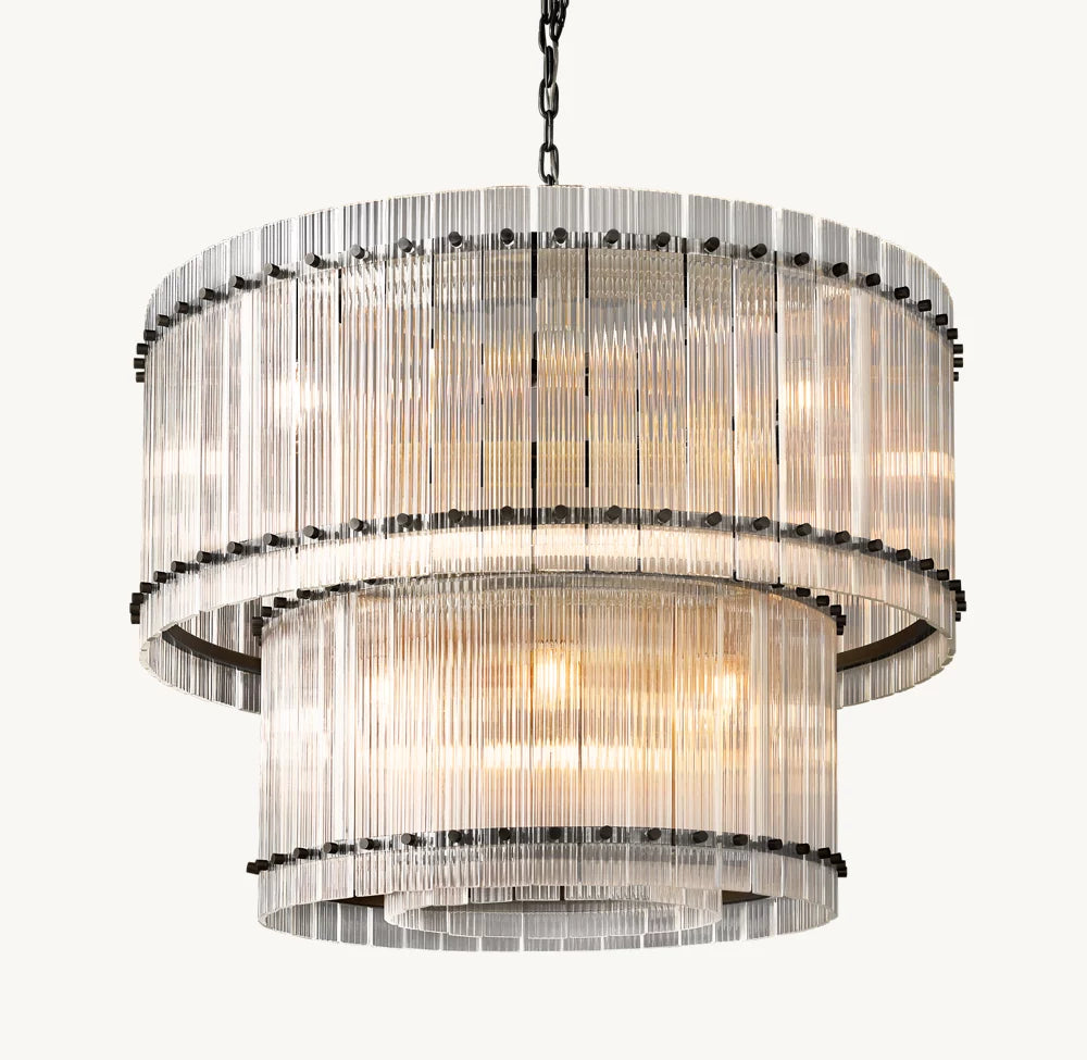 Bellafonte Fluted Glass Tiered Chandelier