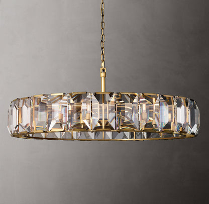 Bellmont Crystal Prism Ring Chandelier