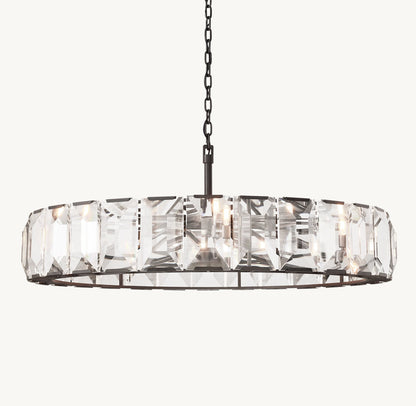 Bellmont Crystal Prism Ring Chandelier