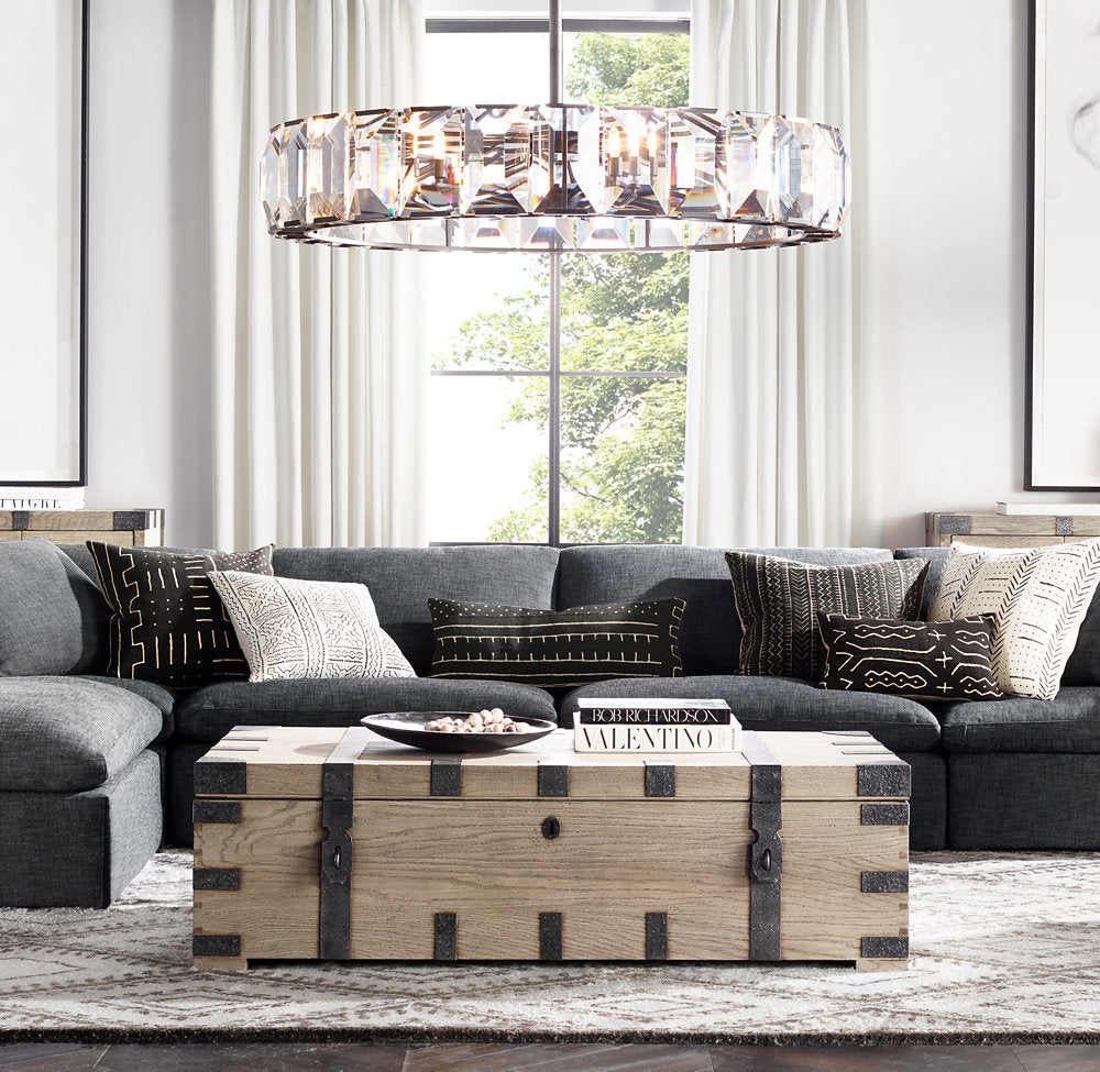 Bellmont Crystal Prism Ring Chandelier