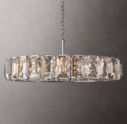 Bellmont Crystal Prism Ring Chandelier
