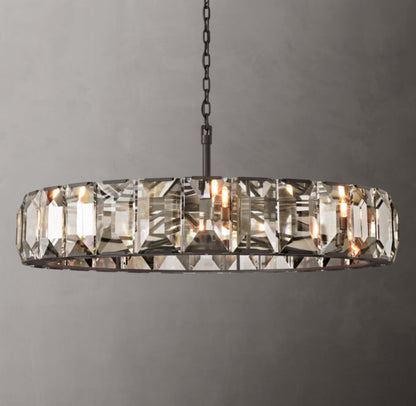 Bellmont Crystal Prism Ring Chandelier