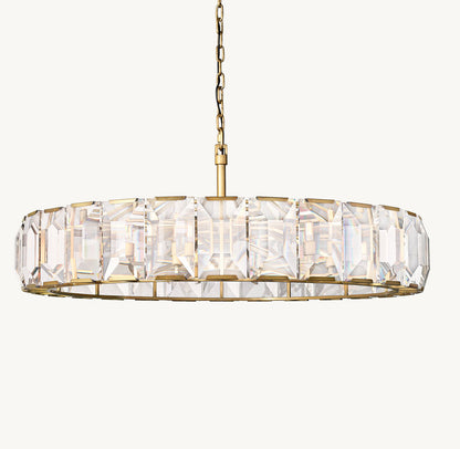 Bellmont Crystal Prism Ring Chandelier