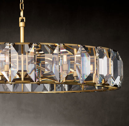 Bellmont Crystal Prism Ring Chandelier