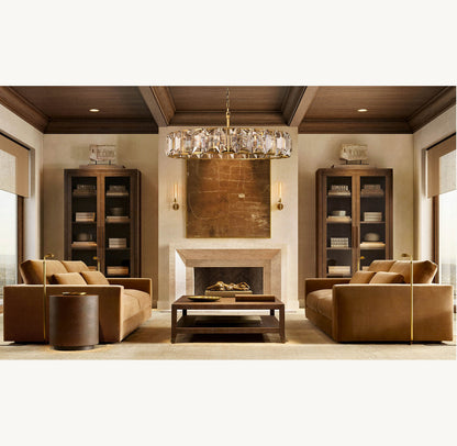 Bellmont Crystal Prism Ring Chandelier