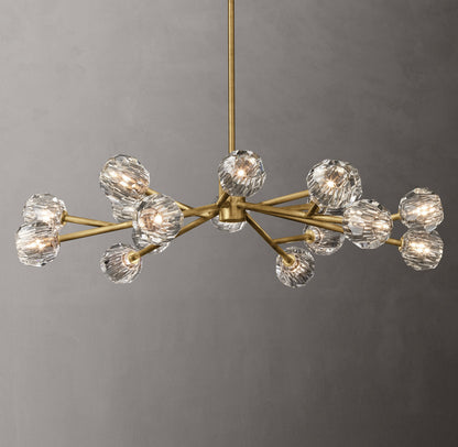 Celestara Faceted Crystal Orb Chandelier