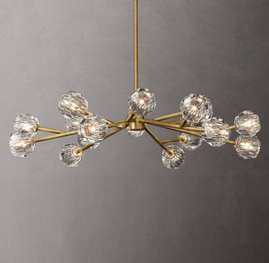 Celestara Faceted Crystal Orb Chandelier