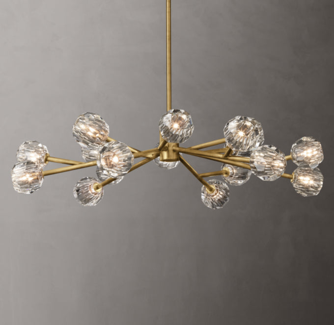 Celestara Faceted Crystal Orb Chandelier