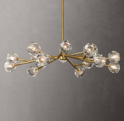 Celestara Faceted Crystal Orb Chandelier